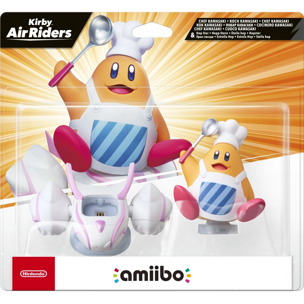 PREVENTA FIGURA AMIIBO COCINERO KAWASAKY & ESTRELLA HOP COLECCIÓN KIRBY AIR RAIDERS NINTENDO SWITCH 2 NINTENDO SWITCH