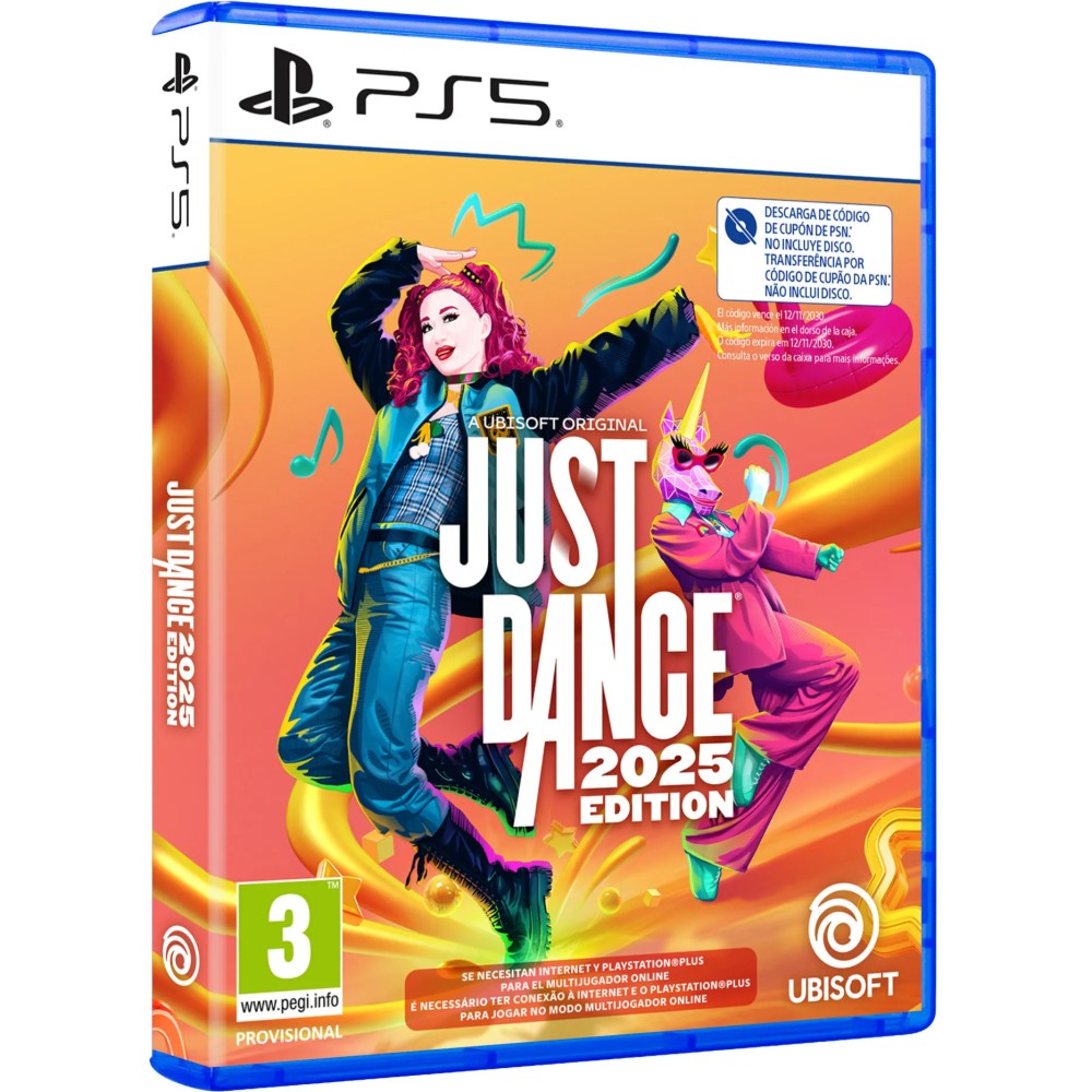 JUST DANCE 2025 PS5 CAJA CON CÓDIGO DESCARGA DIGITAL DE JUEGO COMPLETO PARA PLAYSTATION 5 VERSIÓN ESPAÑOLA GARANTÍA EU